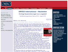 Tablet Screenshot of orfeo-international.com
