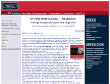 Tablet Screenshot of orfeo-international.de